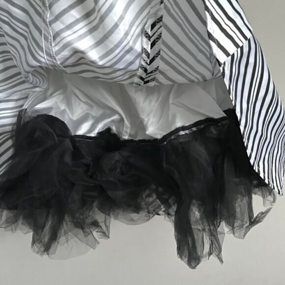 Vintage Jessica McClintock for Gunne Sax Chevron Strapless Mini Dress - 1 🇺🇸 - Picture 4 of 11